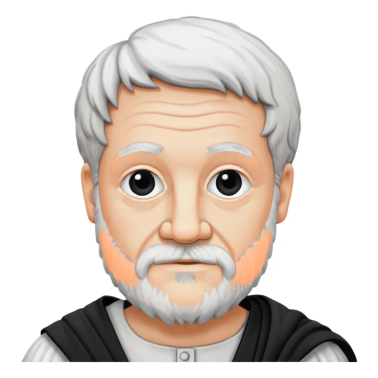 can you produce a black and white hand drawing of Aristotle ? sticker