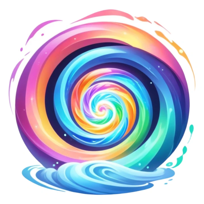 magical portal with swirling colors and mystical energy sticker