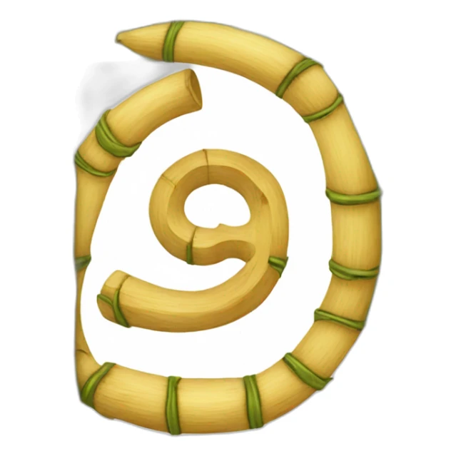 The Letter G made of bamboo sticker