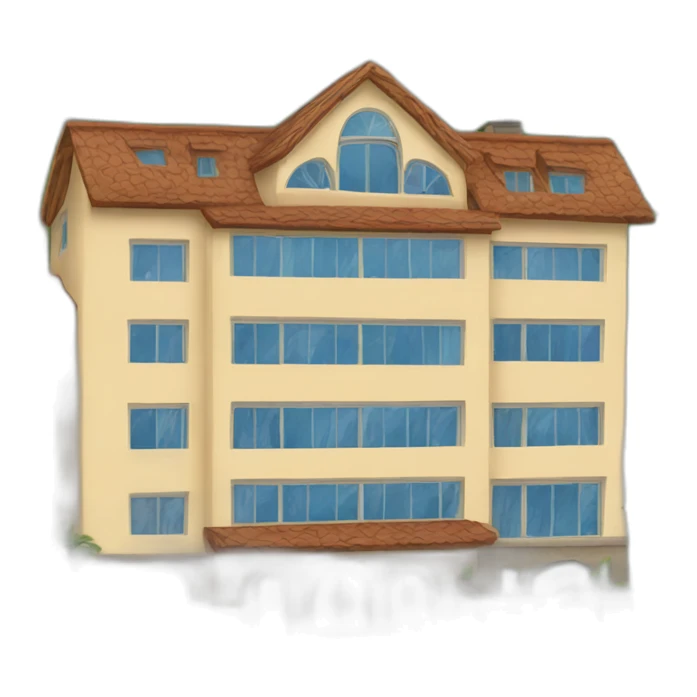 Hotel en una montaña  sticker