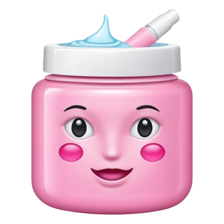 Skin care with pink pastel colors sticker