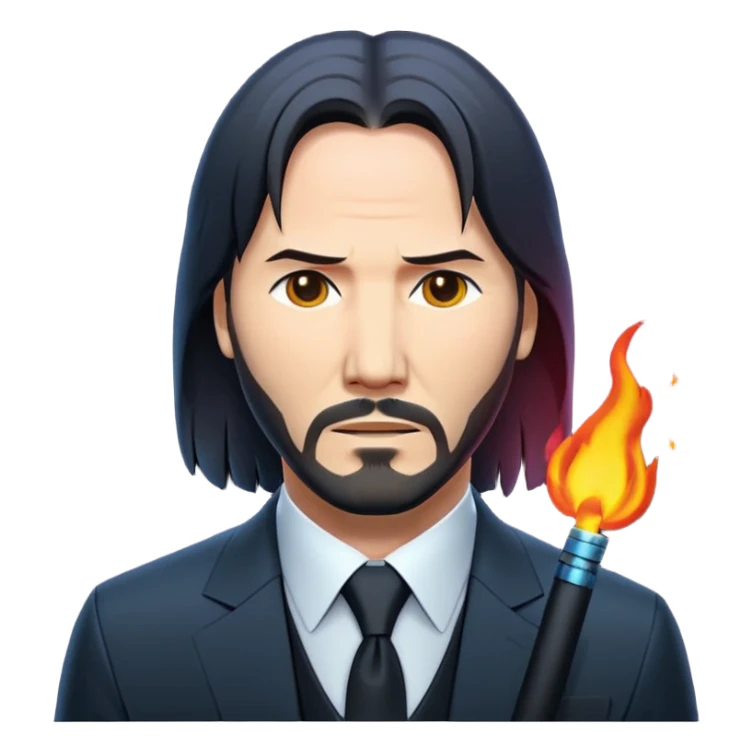 John wick emoji 100x100 sticker