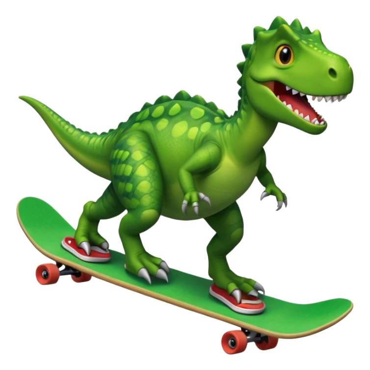 Dinosaur on a skateboard sticker