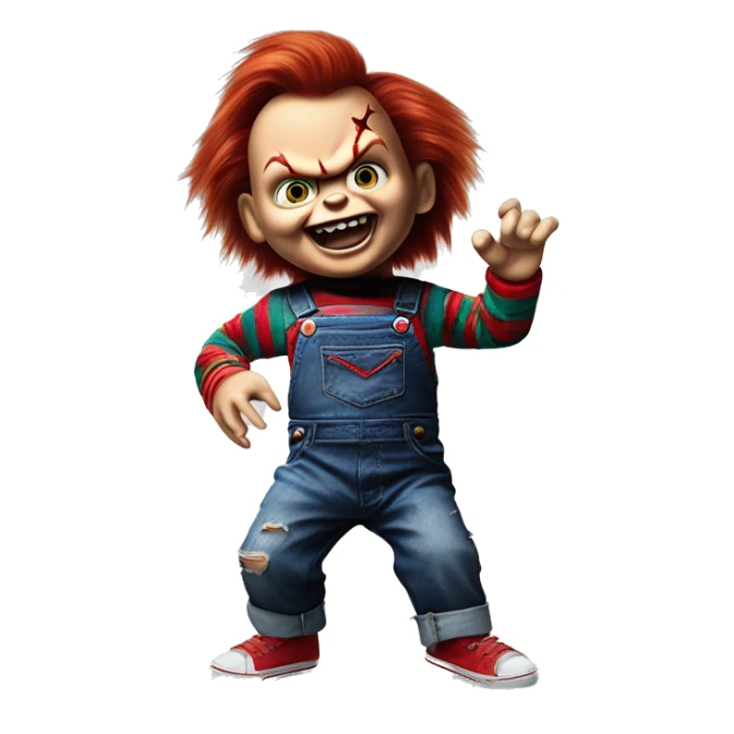 Chucky el muñeco diabólico  bailando gracioso sticker