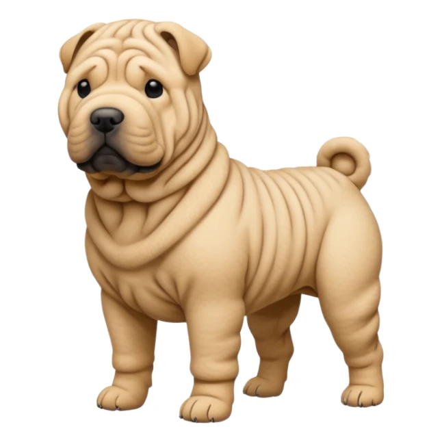 Chinese shar pei full body sticker