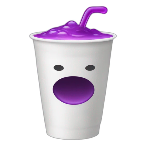 mysterious purple drink in a plastic white cup sticker