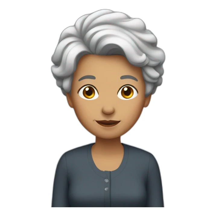 grandmother with short hair sticker
