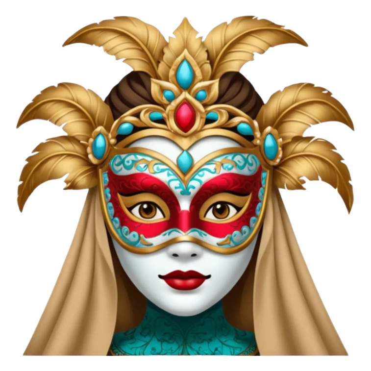 masked person venice volto woman sticker