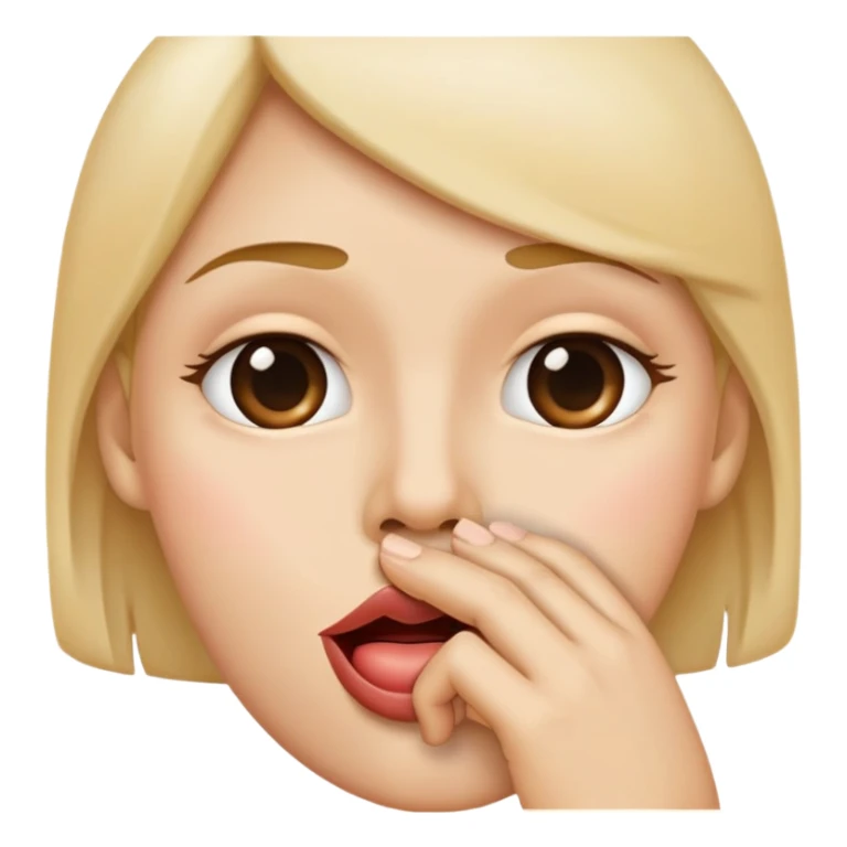 Fingers between lips  sticker