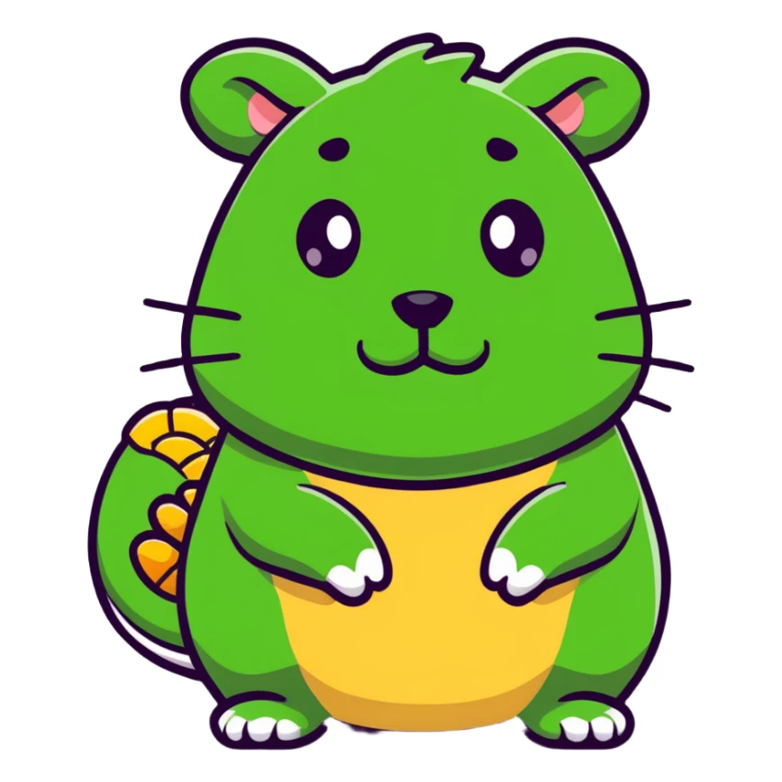 cute hybrid of crocodile and hamster sticker