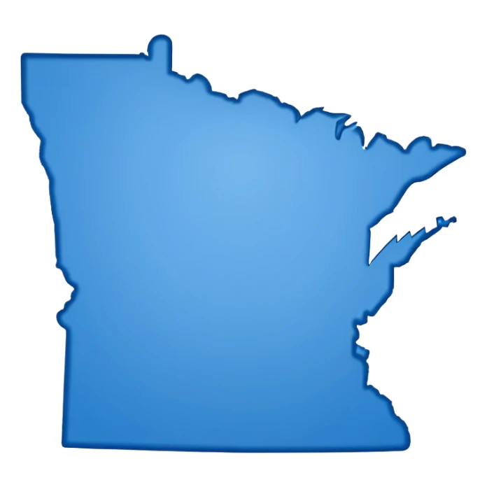 state of minnesota, plain white outline. sticker