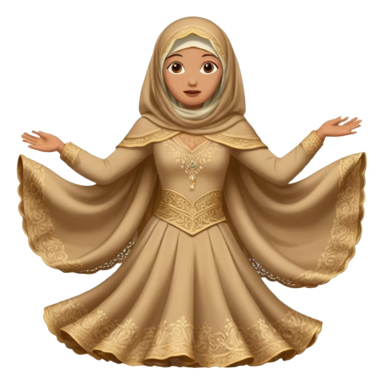 fully veiled woman dancing face also face covered sticker