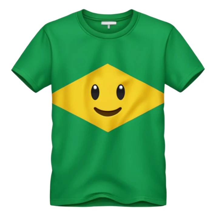 polera brasil verde corta sticker