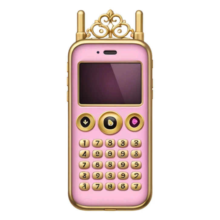 pink ornate victorian cell phone  sticker