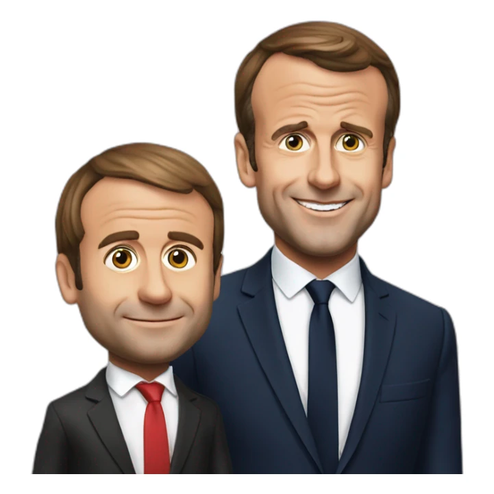 emmanuel macron and a saussage sticker