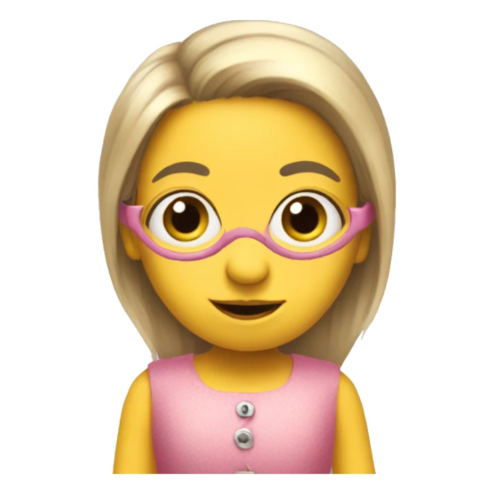 A little minion with a pink dress sticker