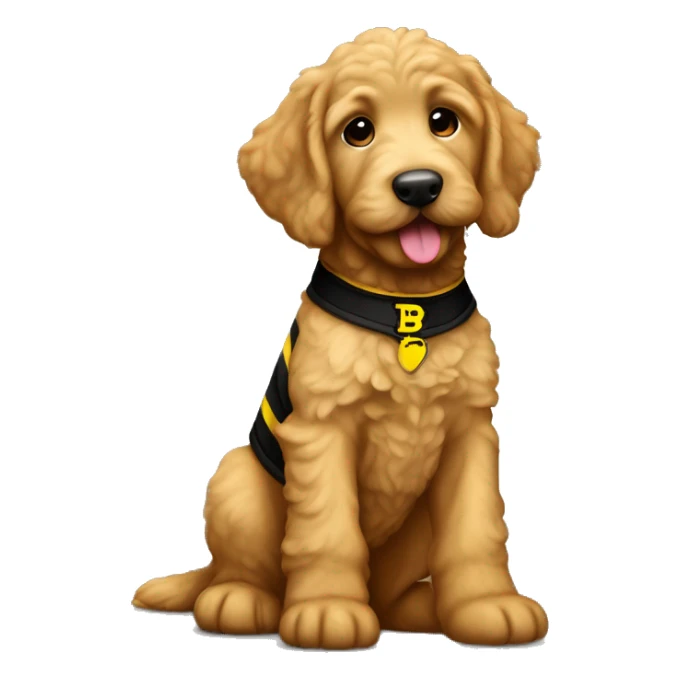 Toffee Color, Labradooodle puppy wearing BVB Shirt sticker