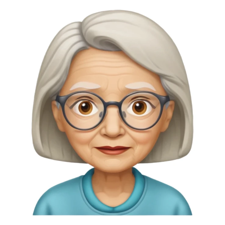OLD WOMAN WITH EYEGLASS sticker
