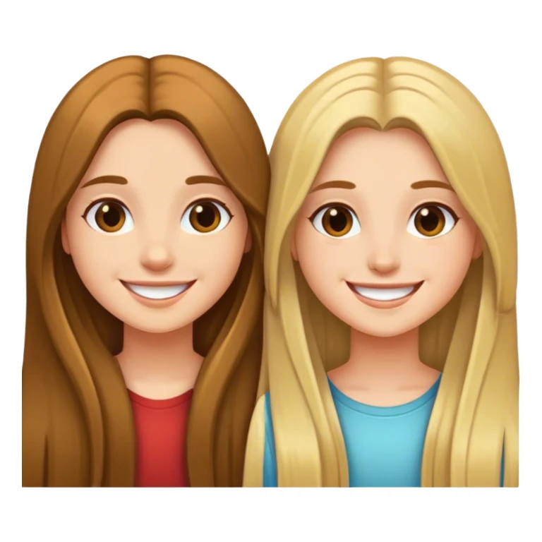hug-two-girls both fair and long hair sticker