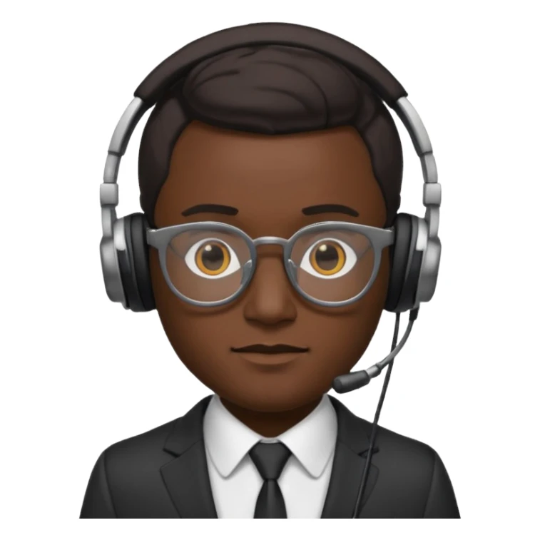 speaker in suits with headphone sticker