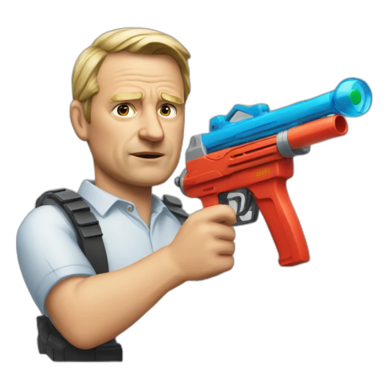 olof-palme-with-watergun sticker