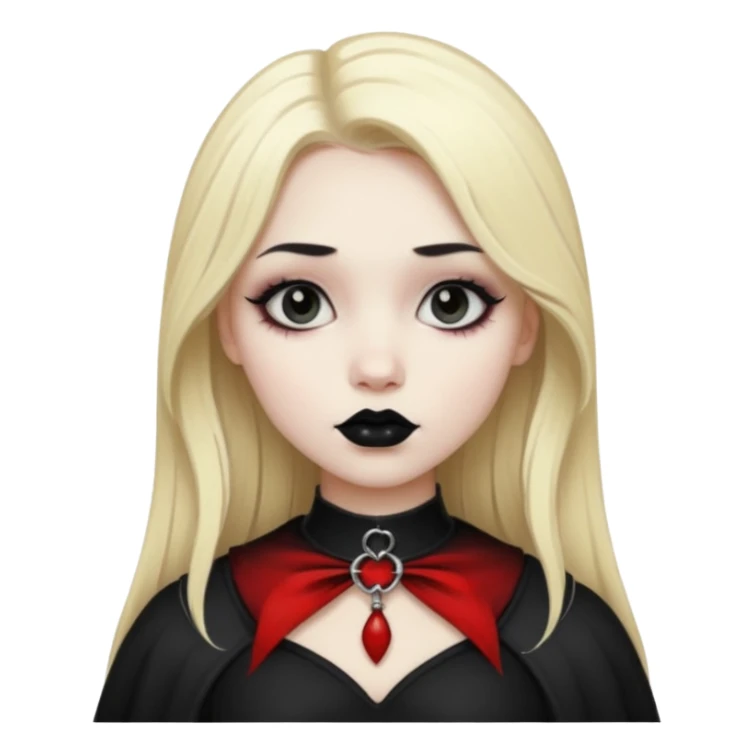 blonde gothic girl  sticker