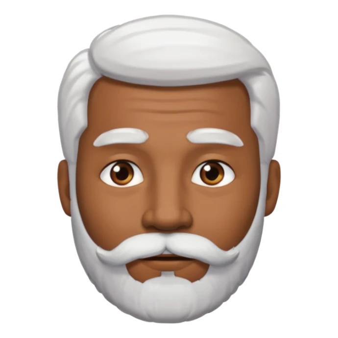 Hombre marrón con la pelada blanca y barba sticker