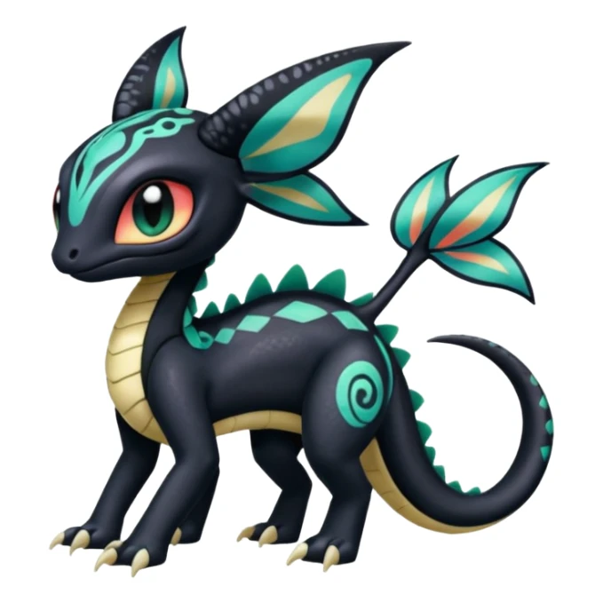 Colorful Exotic Meloetta-Toothless-Salandit-Stitch-Fakémon-creature-hybrid sticker
