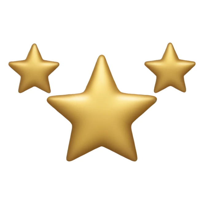 Create a silver star emoji identical to the classic gold star emoji (⭐️). It should match the same size, shape, and smooth shading, but in metallic silver. Keep the design simple and glossy, just like the original Apple star emoji. Rounded ends sticker