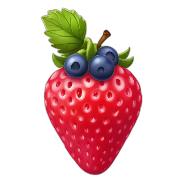Fraise à gauche framboise au milieu myrtille a droite  sticker