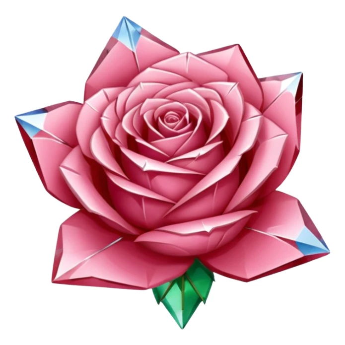 Rose made out of broken crystal  sticker