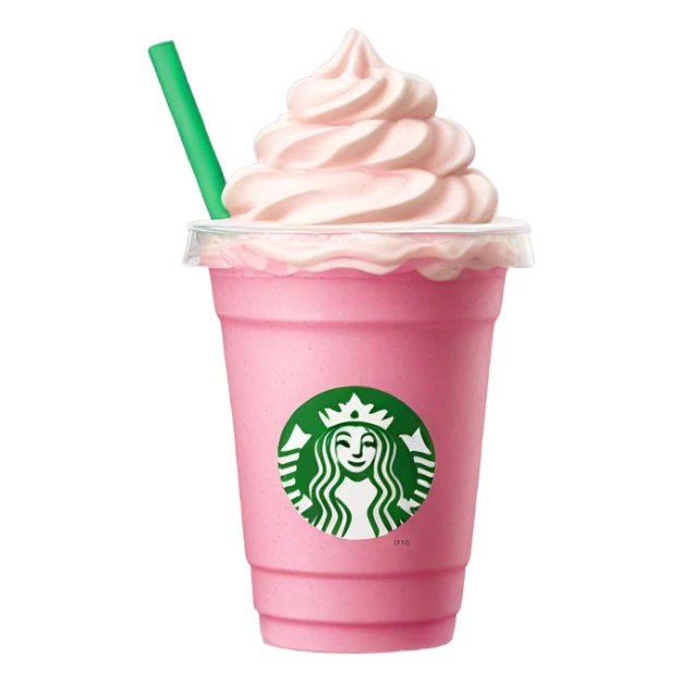 pink frappuccino without whipped cream  sticker