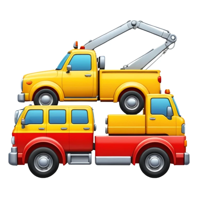 puedes crear unemojis de una camion cargando vehiculos sticker