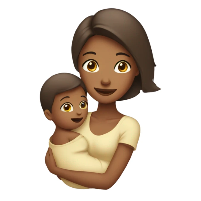 Mom holding a baby sticker