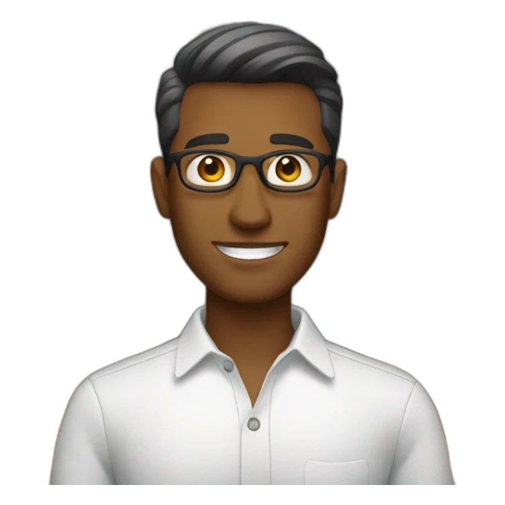 male retail owner sticker