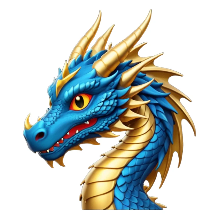 iOS emoji, minimal dragon symbol, dark fantasy, line icon sticker