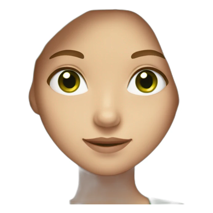 girl with long light brown hair and green eyes  sticker