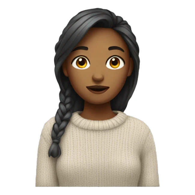 girl in a sweater  sticker