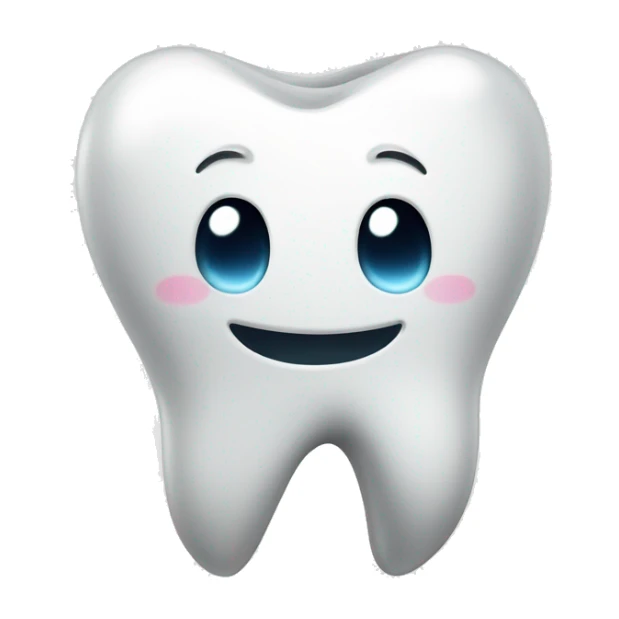 tooth with happy face and shinny sticker