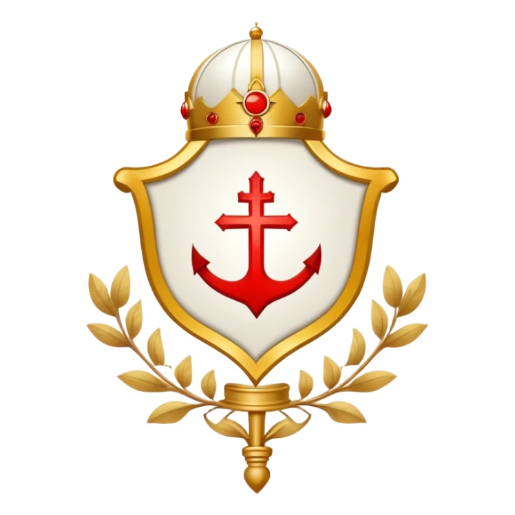 Pope's emblem with a touch of red sticker