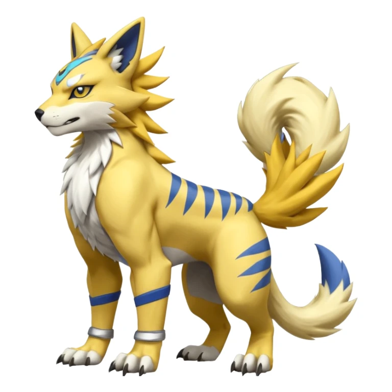 Zeraora-Renamon-Lombax-Weregarurumon-fusion-creature (full body sticker
