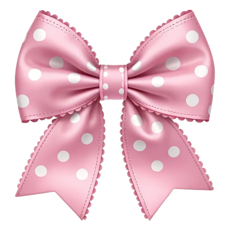 cute pastel pink bow with polka dots sticker