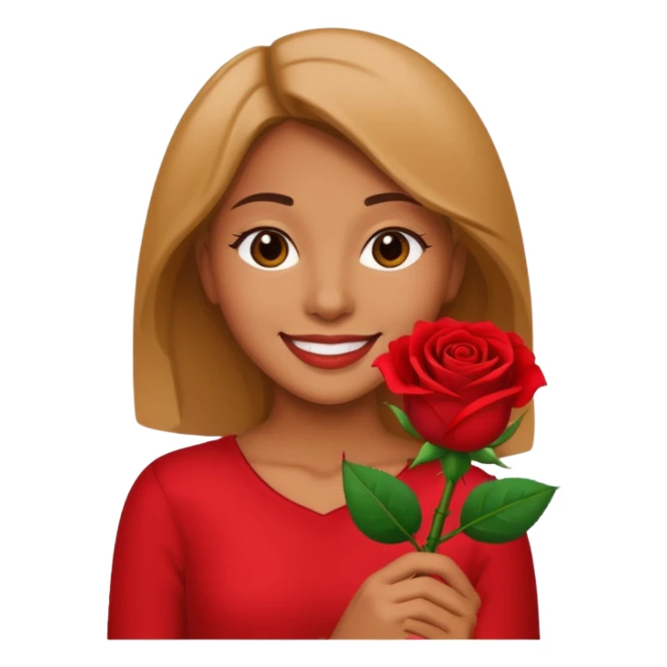 woman holding flower sticker