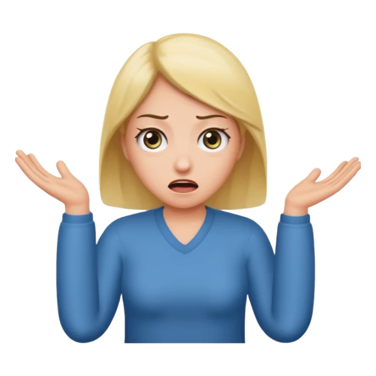 Rolling eyes and shrugging sticker