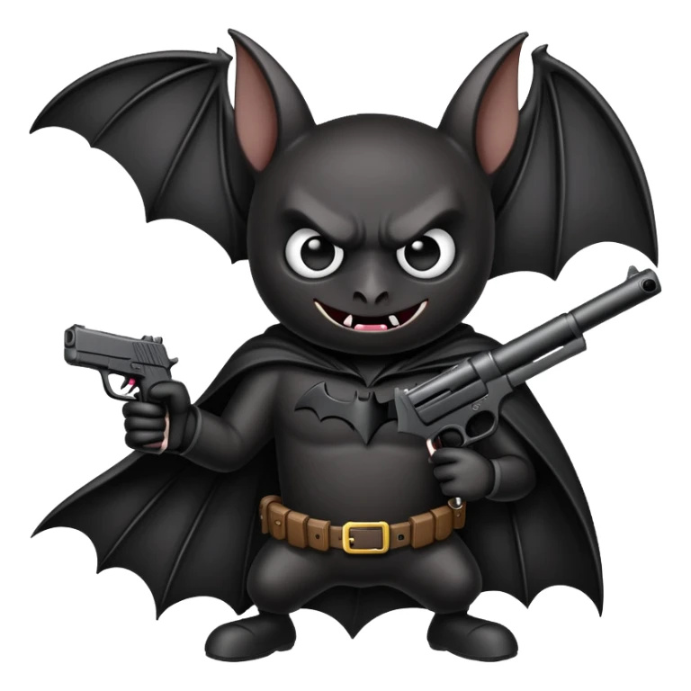 Black ugly bat with gun shooting BLM sign sticker