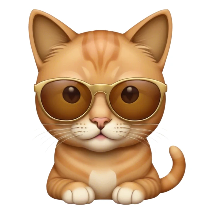 Cat with sunglasses sticker