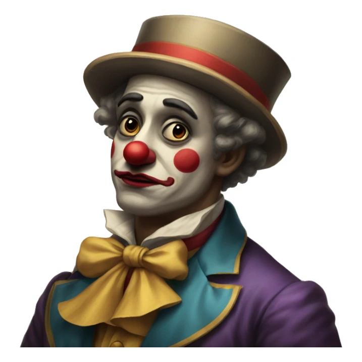 1800s Circus clown emoji but sad sticker