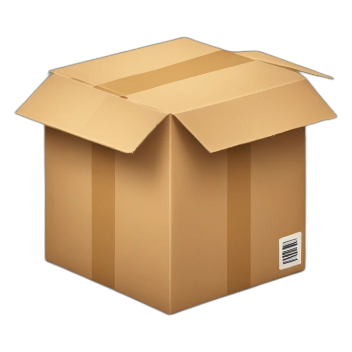 A package box with the word attention written on it sticker