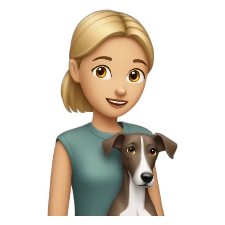 girl and her greyhound sticker