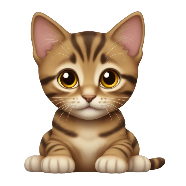 Brown tabby kitten laying sticker